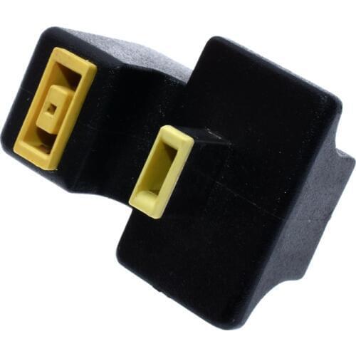 1PCS 180 Degree Angled Rectangle Port Male to Female Extension Charger Adapter For Lenovo ThinkPad