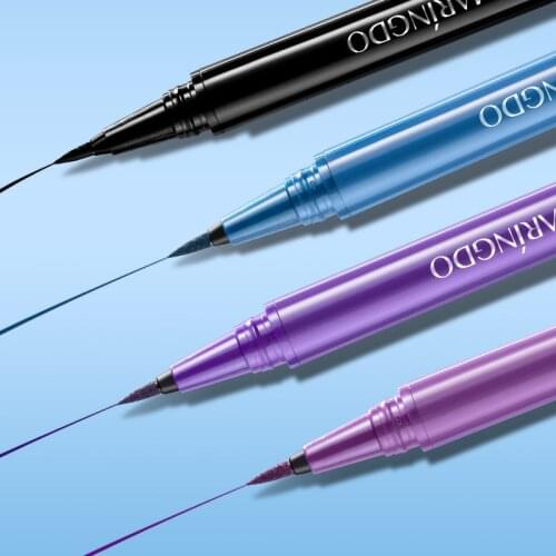 Exquisite Slim Liquid Eyeliner 4-Color Thin Head Soft Hair Not Easy to Smudge Not Easy to Remove Makeup Eyeliner