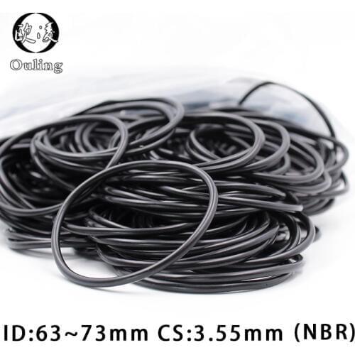 10PC/lot Rubber Ring NBR O-Ring Sealing Thickness 3.55mm ID63/65/67/67.5/69/71/73mm Nitrile O Ring Seal Oil Gasket Washer