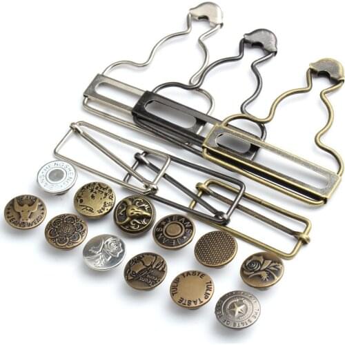 100 Pair Nail-free Jeans Overalls Metal Gourd Buckle Adjustable Alloy Buttons Clothing Accessories Wholesale