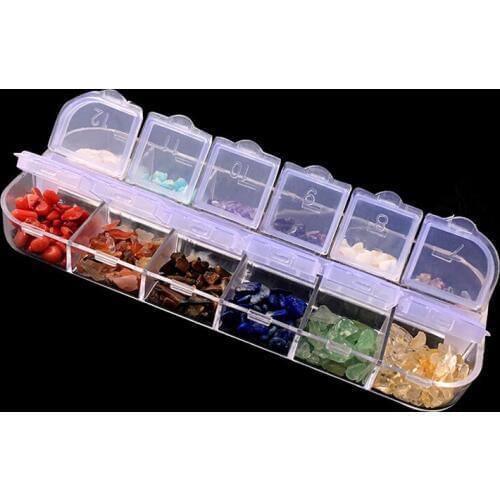 12 Kinds Irregular Natural Stone Amethysts Citrines Agates Beads 2-4mm Loose Gravel Stone Bead DIY Jewelry Manicure Accessories