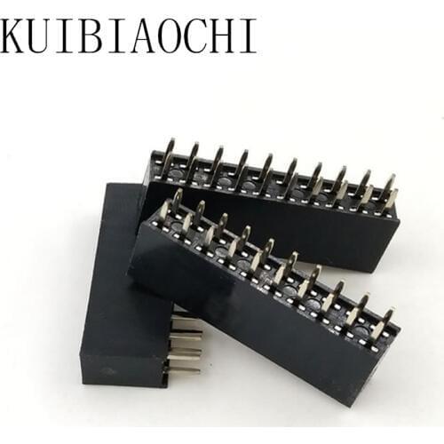 20pcs/lot Pin Header Female 2x10 Pin 20 Pin 2.54mm Pitch Double Row Female Straight Header Pitch