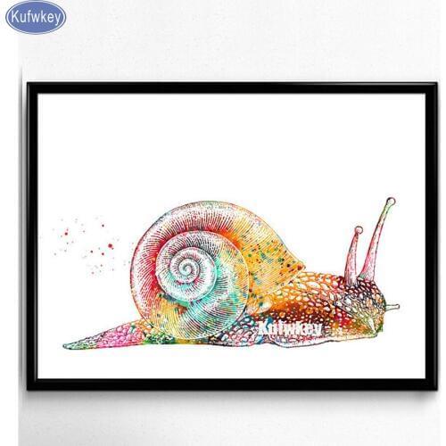 5D DIY Full square Diamond Painting "animal Snail" Diamond Rhinestone Embroidery Cross Stitch Mosaic decoration new year gift