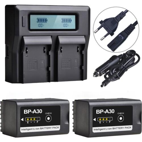 BP A30 BP-A30 Battery + Rapid Dual Charger for Canon EOS C200 C200B C220B C500 Mark II, C300 Mark II, EOS C700 FF, XF705 UHD 4K