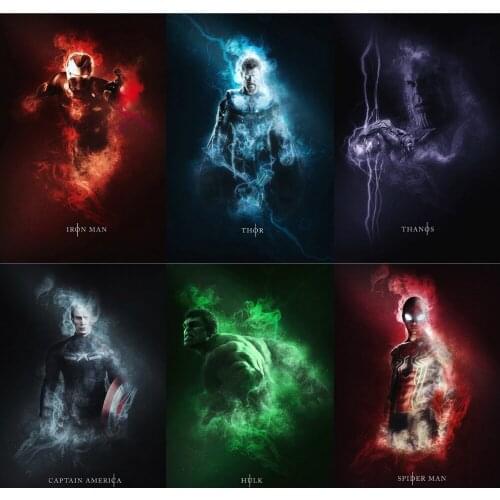 Diamond Embroidery Marvel Superhero Character Spiderman Avengers Movie Diamond Painting Thor Hulk Wall Art Living Room Decor