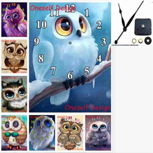 Diamond painting with Mechanical clock animal ow diamond art kit diamond embroidery full clock diamond mosaic sale wall sticker