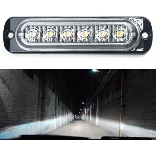 12v Car LED Light Fog Lights Boat Driving Offroad SUV 4WD Auto Boat Truck LED Headlights 6 LED Car Emergency Light