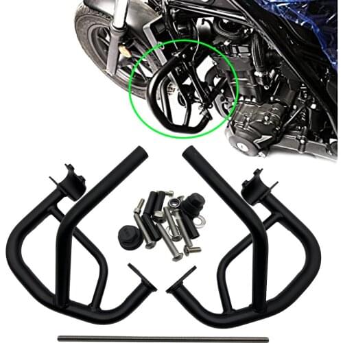 Motorcycle Black Engine Guard Crash Bar Frame Protector For Honda Rebel CMX300 2017 2018 2019 2020 2021 CMX500 Accessories