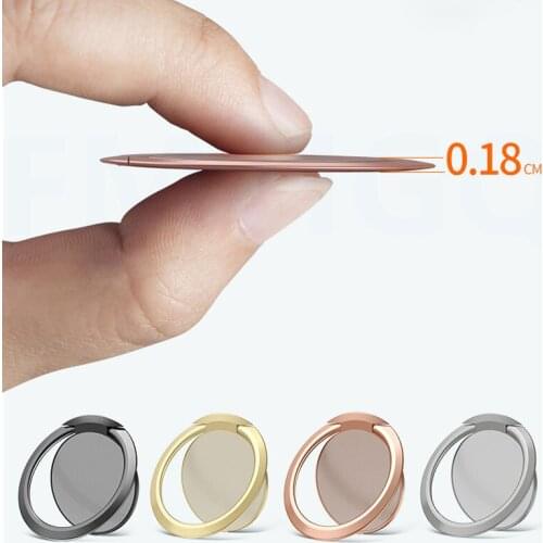 Extremely Thin Luxury Metal Mobile Phone Socket Holder Universal Telephone Magnetic Car Bracket Stand Accessories Finger Ring