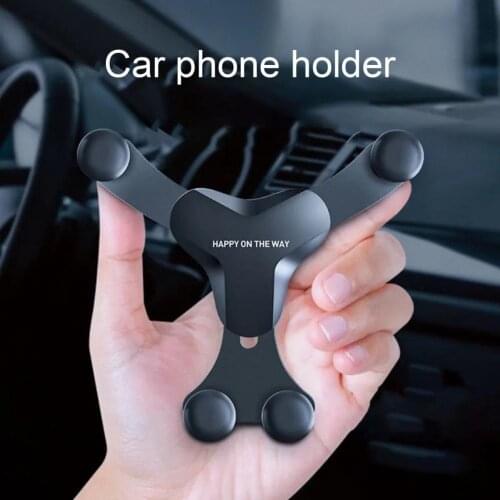 Cellphone Bracket Double Triangle Fixation Multifunctional Gravity Car Air Vent Phone Stand Handy Universal Navigation Holder