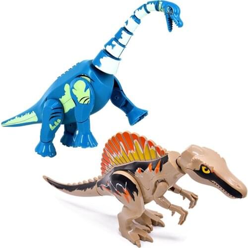Jurassic Dinosaur World Park Spinosaurus Ankylosaurus Tyrannosaurus Rex Dino Building Blocks Bricks Toys Animals