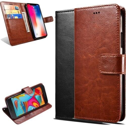 For Samsung Galaxy J7 Duo Flip Phone Case For Samsung Galaxy J7 Duo SM-J720F Cover Luxury classic PU Leather Phone Case