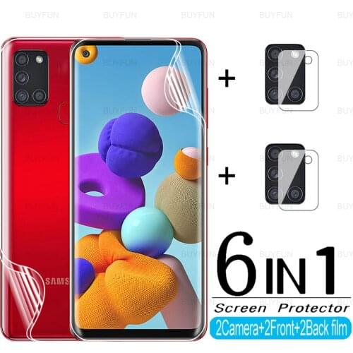 6in1 Hydrogel Film For Samsung Galaxy A21S HD Film For samsung A22 A12 A21 A31 A41 A51 A71 A11 A01 Camera Lens Protective Film