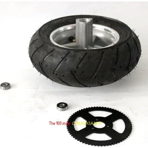 Good Quality 90/65-6.5 Tubeless Tire Rear Wheels with Rear Sprocket for 47cc/49cc 2 Stoke Mini Pocket Bike