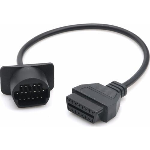 Cable OBDII OBD2 Cable Diagnostic 17 Pin to 16 Pin Adapter Connector For Mazda