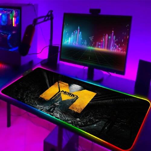 Metro 2033 Mousepad Gaming Mouse Pad Gamer Computer Mousepad RGB Backlit Mause Pad Large Mousepad Desk Keyboard LED Mice Mat