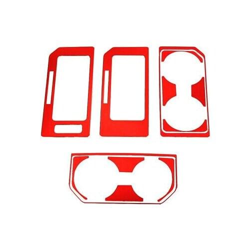 Red Water Cup Holder + Gear Box panel Cover 11pcs For Ford F150 F-150 2015-2020