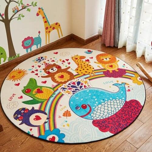 Round Carpets Alfombra Salón Bedroom Childrens Room Bedside Rugs Chair Computer Floor Mats 카페트 коврик для ванной Cartoon Nordic