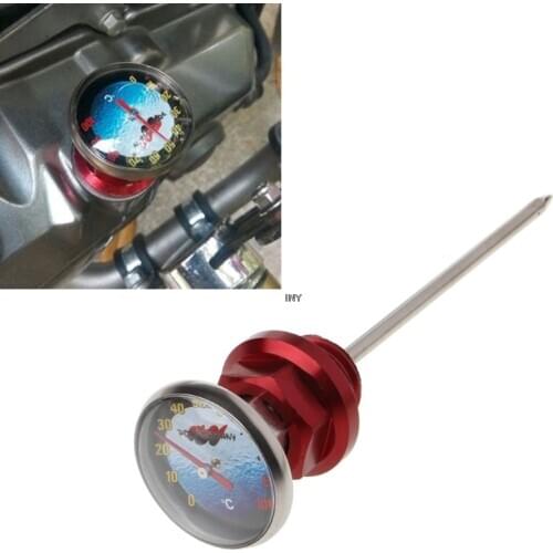 Motorcycle Dirt Pit Bike Parts Oil Cap Tank Temperature Gauge For 110cc 125cc W91F