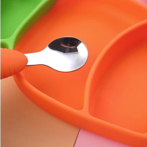 Baby Tableware Set Children Utensil Toddler Dinnerware Infant Feeding Spoon Fork Q9QB