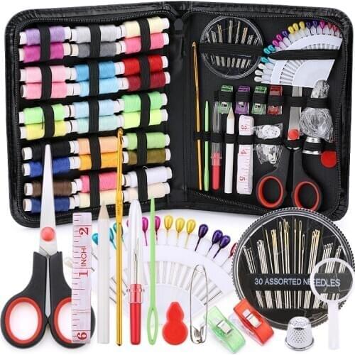 QIAO Sewing Kit Tools DIY Multi-Function Stitching Leather Storage Bag Set For Handmade Embroidery Craft Home Sundries Organizer
