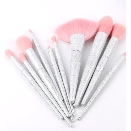 10pcs/kit Makeup Brushes Set Professional Beauty Make up Brush Cosmetics Soft Synthetic Hair Foundation Powder Blushes Tools