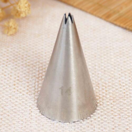 #14 Small Size Open Star Icing Nozzle Piping Tip Cake Decorating Tips Royal Icing Pastry Tip Tools Bakeware Stainless Steel