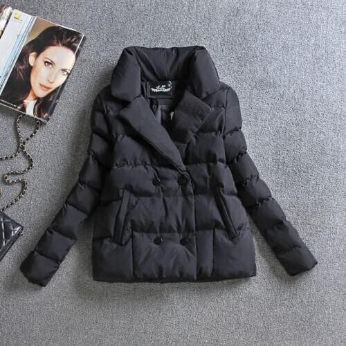 New Winter Jacket Women Parkas Overcoat Double breasted Warm Parka Cotton-padded Jacket Casual Female Jackets Outwear P1052