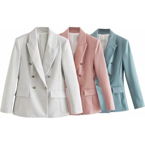 XIKOM 2021 Autumn Women Solid TurnDown Collar Office Lady Blazer Coat Female Vintage Casual Slim Lady Jacket Top