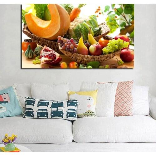 Vegetables Fruits Pretty Wallpaper Wall Art Canvas Posters Prints Painting Wall Pictures Modern Kitchen Living Room Home Decor