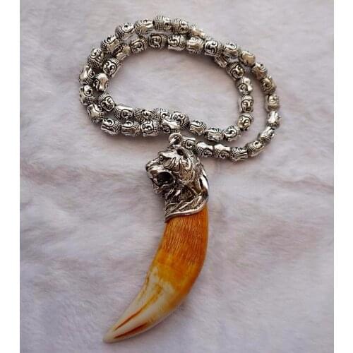 Natural Pendant Hand Carved Pendants Necklace for Women with Chain Accessories Fashion Jewelry