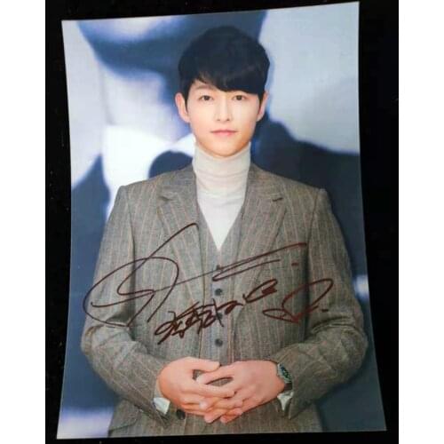 Hand signed Vincenzo Song Joong Ki autographed photo 5*7 K-POP 032021