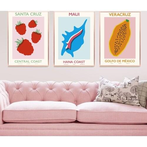 Santa Cruz Veracruz Maui Poster Quotes Canvas Painting Nordic Art Print Minimalist Wall Picture For Living Room Home Décor