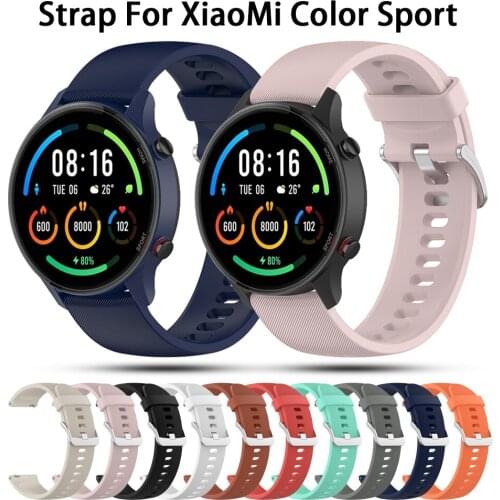 22mm Silicone Watch Band for Xiaomi Wacth Color Sport Soft Strap Bracelet Watchband for Samsung Gear S3/Huawei Watch GT 2 46mm