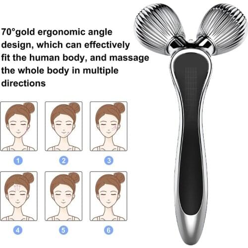 3D Roller Face Massager, Micro-current Facial Care Massager Roller Firming Lifting Beauty Massage Slim Body Face Skincare Tool