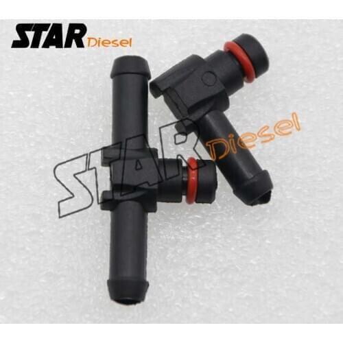 S0303 10PCS Return Oil Backflow Pipe Connector Return Oil Backflow for Denso Series Diesel CR Fuel Injector Joint Pip L Type