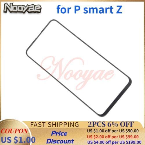 Novaphopat 10Pcs/Lot P Smart Z Glass Screen For Huawei Y9 Prime 2019 Glass lens Front Outer Panel ( NOT Touch Sensor Digitizer )