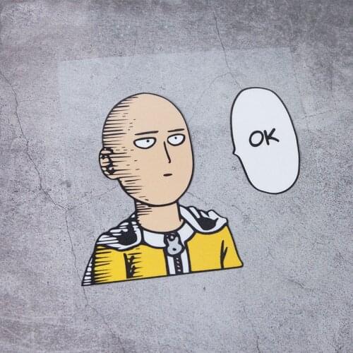 Car Styling Sticker Auto Oil Tank Window Body Vinyl Computer Decals for Anime Cartoon Teacher Saitama Punch