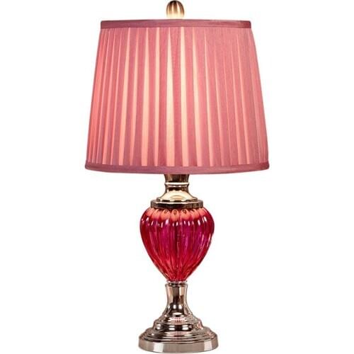 Wedding dress wedding dress European style table lamp bedside lamp pink warm creative desk lamp modern simple