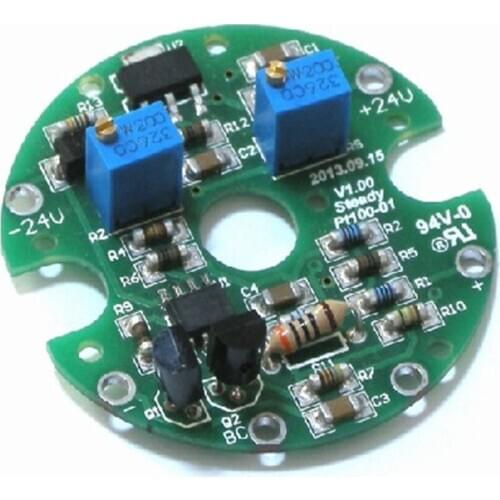 Temperature transmitter pt100 finished board thermal resistance low temperature drift temperature control circuit diagram