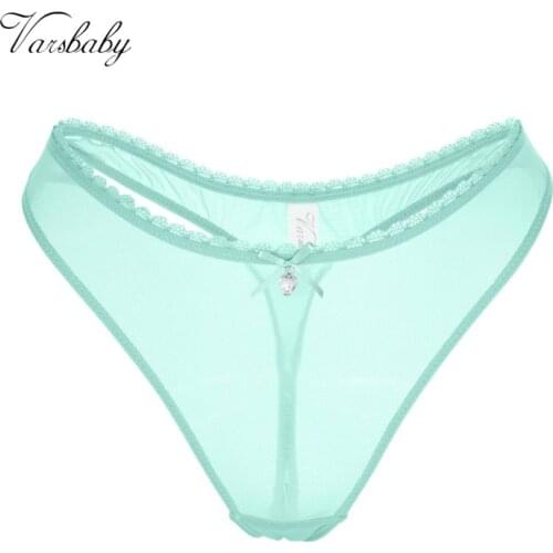 Varsbaby French Ladies Mesh Breathable Sexy Underwear Bright Color Soft Thong