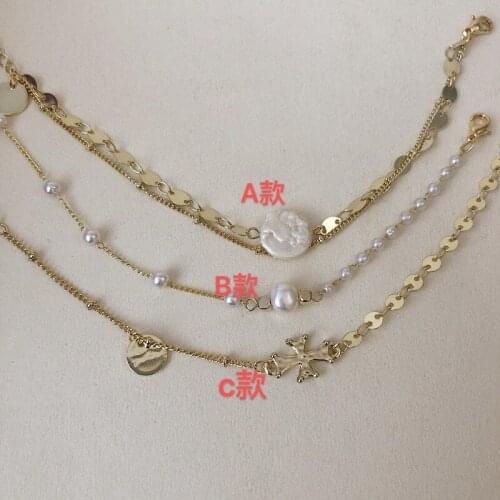 2020 New Trendy Imitation Pearls Simple Bracelet for Women Fashion Cross Wild Tide Bracelets Party Female Jewelry Accessories