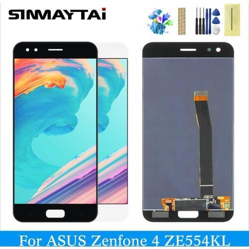 Lcd For ASUS ZenFone 4 ZE554KL LCD display 2017 Panel digitizer touch screen replacement Parts black white 4 ZE554KL Z01KD lcd