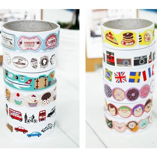 1pcs/lot 1M Cartoon series DIY Multifunction paper Masking Tape seal sticker High quality Gift Adhesive Tape