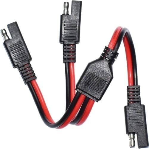 14AWG SAE DC Power Automotive Connector Y Splitter 1 to 2 SAE Extension Cable Suitable for Solar Battery Connection