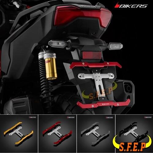 BIKERS License Plate Holder Bracket Adjustable Angle License Number Plate For Kawasaki Ninja400 Ninja650 Z400 Z650 Z900 Z1000