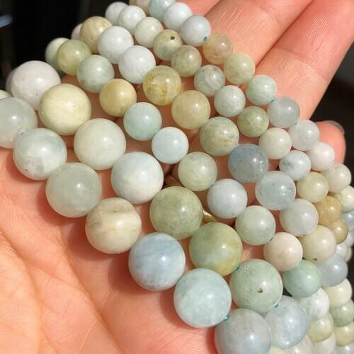 A+ Natural Genuine Blue Amazonite Stone Bead Round Loose Spacer Beads For Making Jewelry Handmade Diy Bracelet Necklace 6/8/10mm