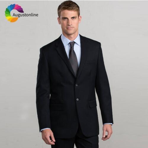 Black 2019 Slim Fit Business Men Suits For Wedding Bridegroom Groom Costume Prom Formal Tailored Tuxedo Best Man Blazer 2 Pieces