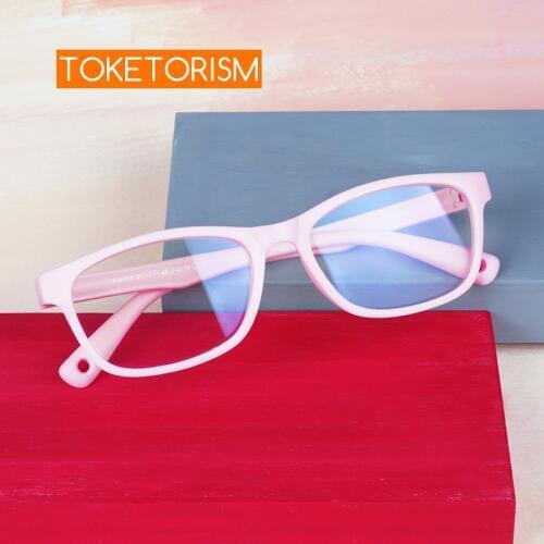 Toketorism Girl‘s Ultralight Comfortable to Wear Anti Blue Eyeglasses Childrens Glasses