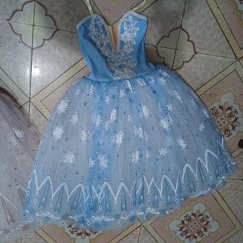 Kids Glittery Ballet Tutu Dress Long Floral Girl Ballerina Dress Tutu Adulto Woman Contemporary Dance Costumes Ballet Dress Girl